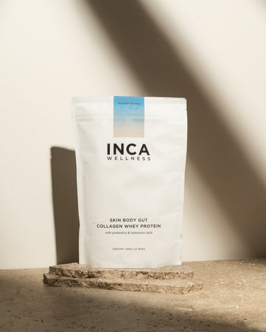 Inca Wellness Skin Body Gut Collagen Whey Protein Vanilla