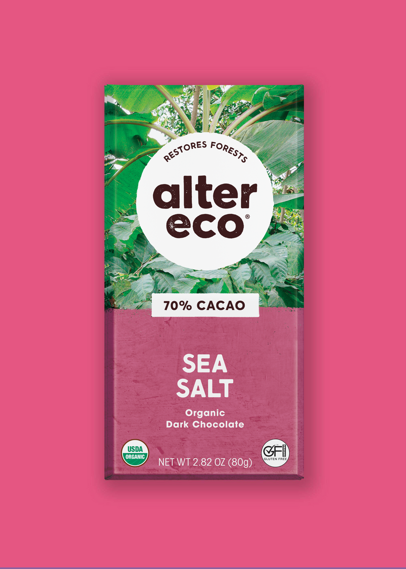 Alter Eco Organic Dark Sea Salt (70%) Chocolate