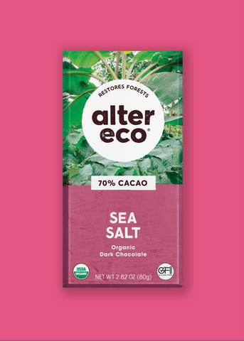 Alter Eco Organic Dark Sea Salt (70%) Chocolate