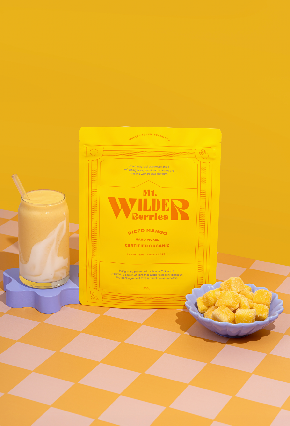 Mt Wilder Berries Organic Frozen Mango