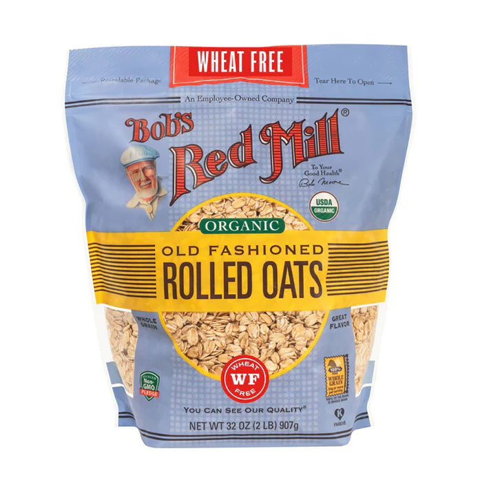 Bob's Red Mill Organic Regular Rolled Oats Pure Wheat Free
