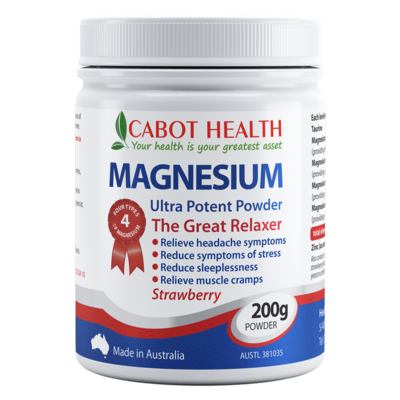 Cabot Health Magnesium Ultra Potent Strawberry