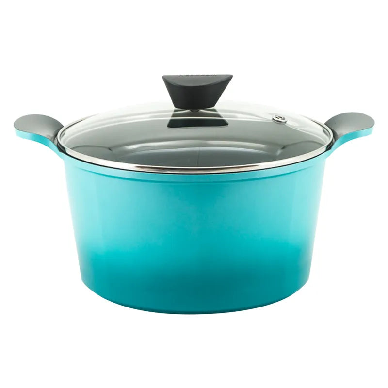 Neoflam Venn Cast Aluminum Deep Stockpot with Glass Lid