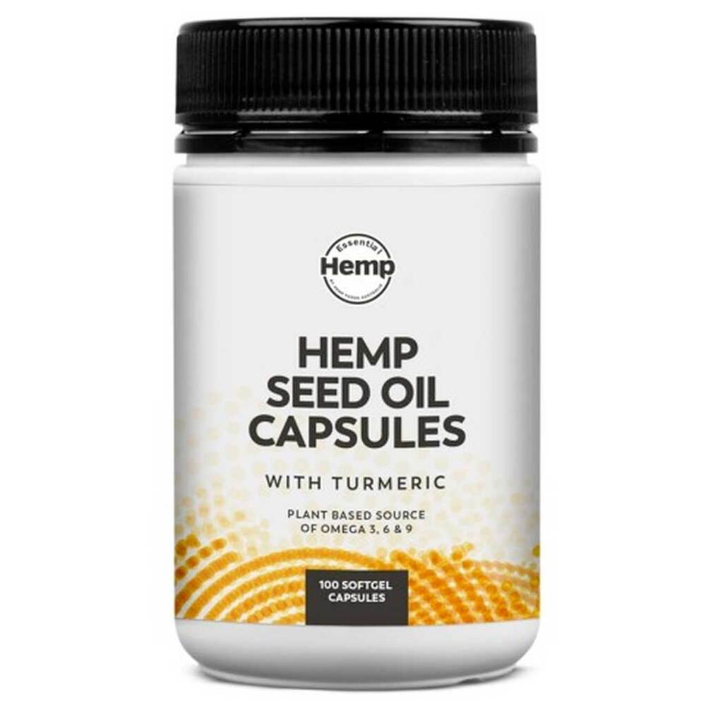 Hemp Foods Australia Hemp Oil & Turmeric Capsules
