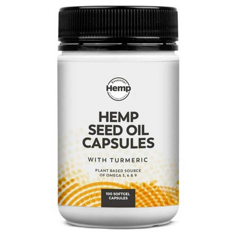 Hemp Foods Australia Hemp Oil & Turmeric Capsules