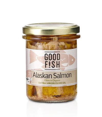 Olive Green Org GOOD FISH Canadian Salmon in EVOO