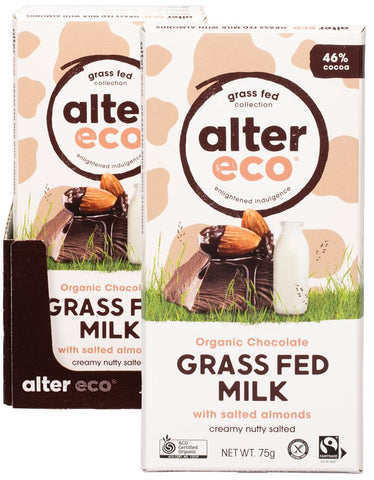 Alter Eco Chocolate (Organic) Grass Fed Milk Salted Almonds