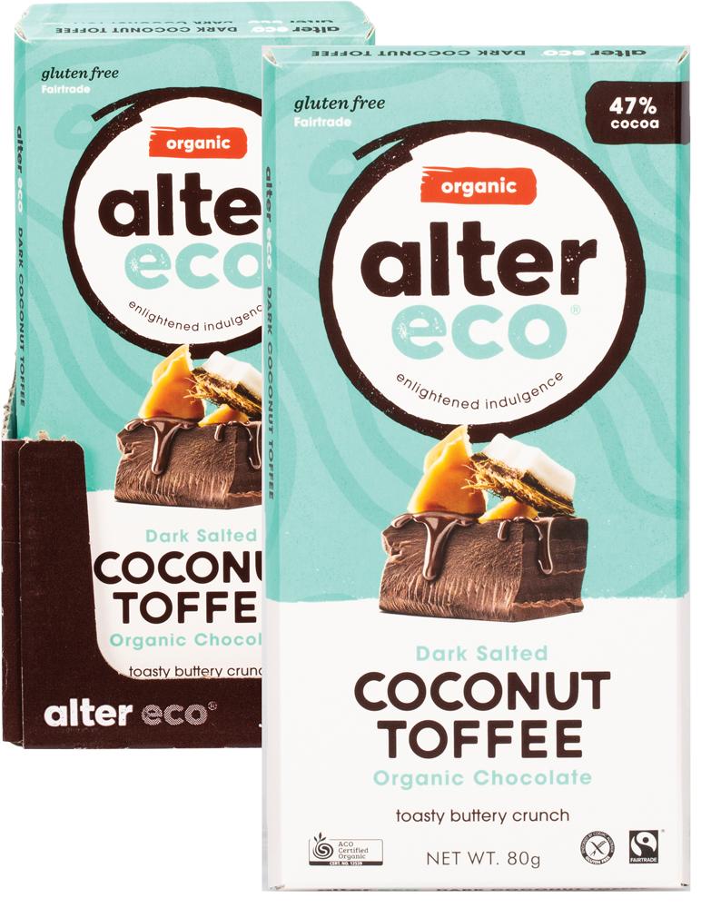 Alter Eco Chocolate (Organic) Dark Salted Coconut Toffee