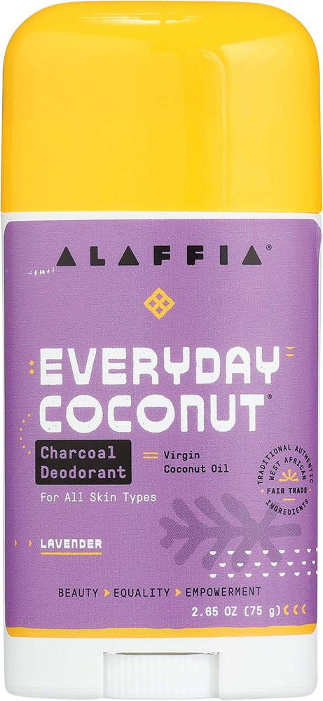 Alaffia Everyday Coconut Deodorant Charcoal & Lavender