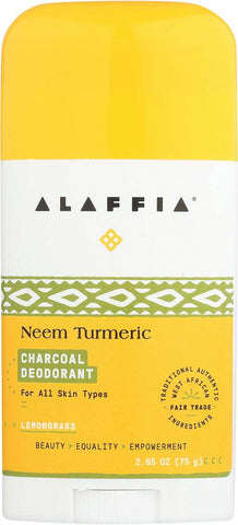 Alaffia Neem Turmeric Deodorant Charcoal & Lemongrass