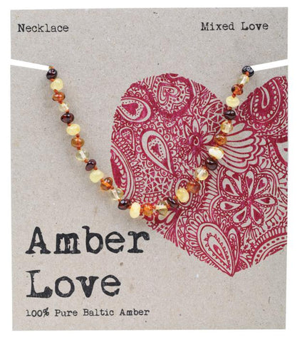 Amber Love Children's Necklace Mixed Love