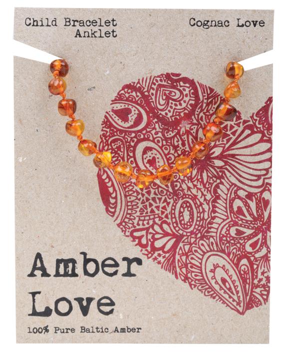 Amber Love Children's Bracelet/Anklet Cognac Love