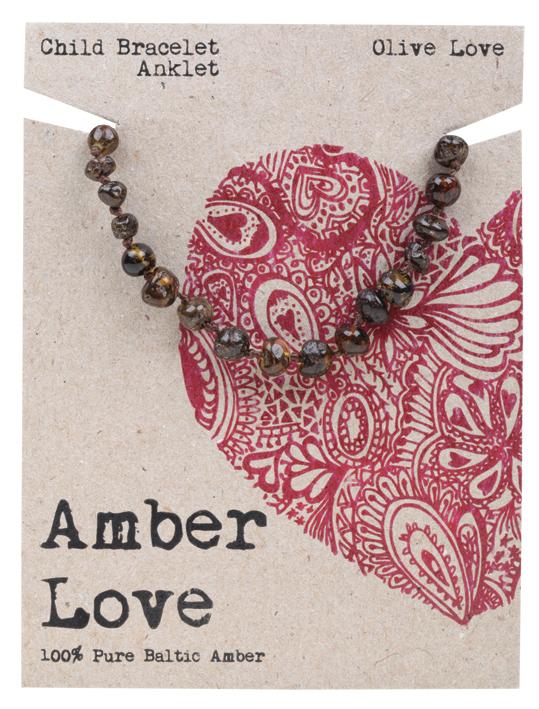 Amber Love Children's Bracelet/Anklet Olive Love