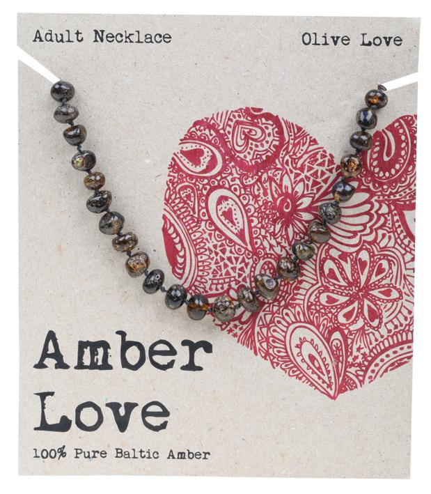 Amber Love Adult's Necklace Olive Love