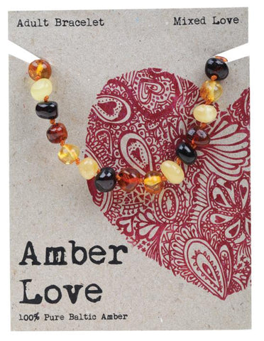 Amber Love Adult's Bracelet Mixed Love