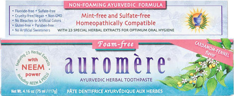 AUROMERE Toothpaste Ayurvedic Cardamom-Fennel
