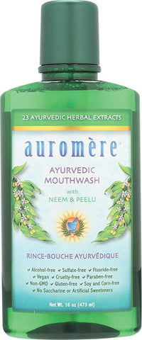 AUROMERE Mouthwash Ayurvedic Neem & Peelu