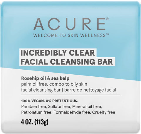 Acure Incredibly Clear Facial Cleansing Bar