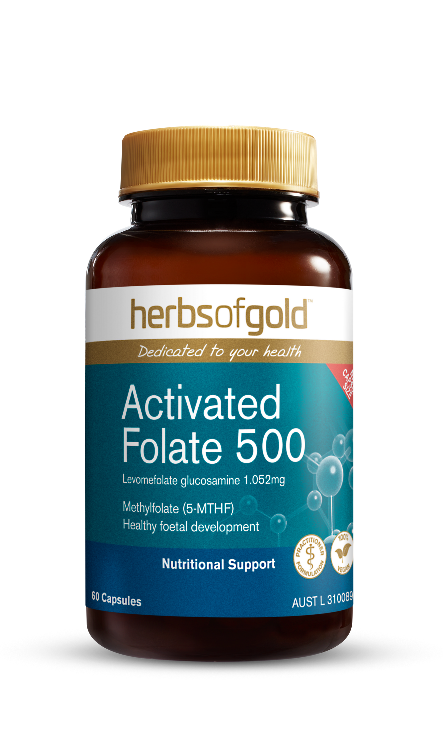Herbs of Gold - Activated Folate 500