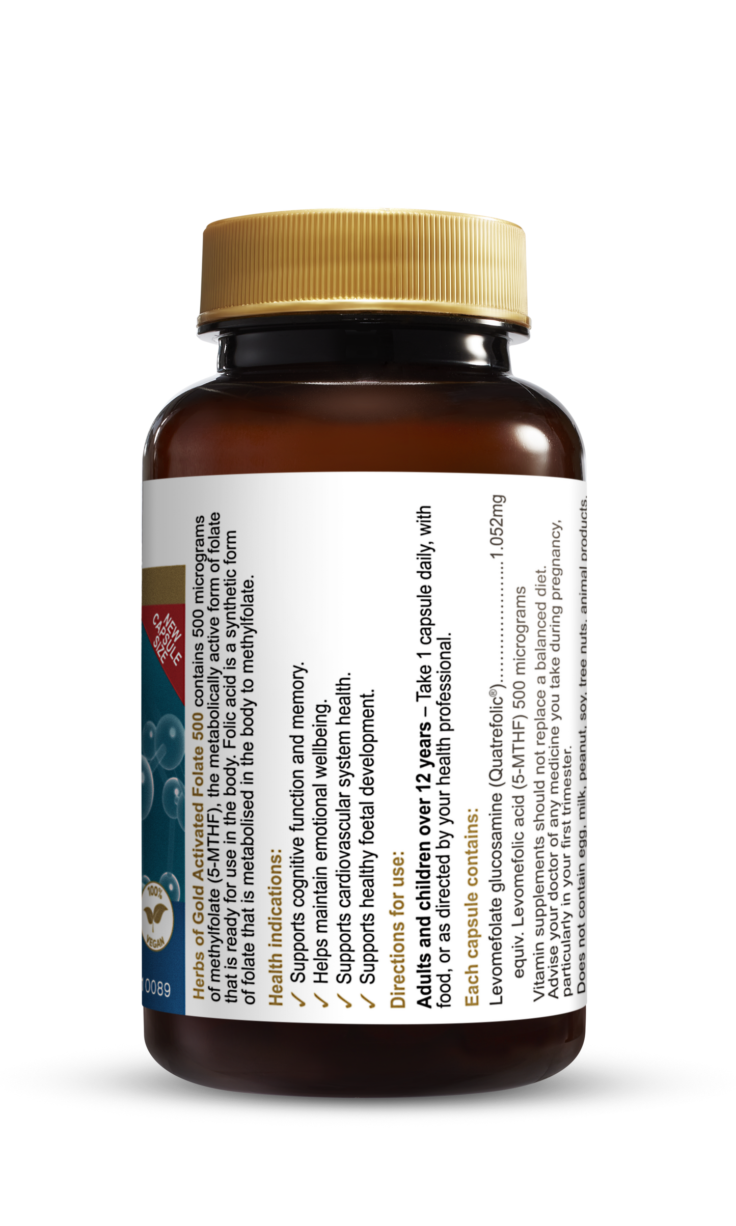 Herbs of Gold - Activated Folate 500