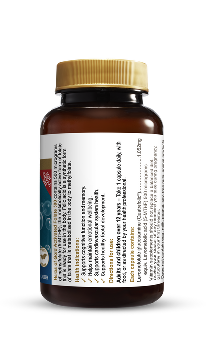Herbs of Gold - Activated Folate 500