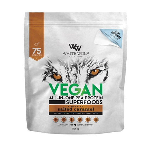 White Wolf Nutrition Vegan  All In One  Protein Salted Caramel