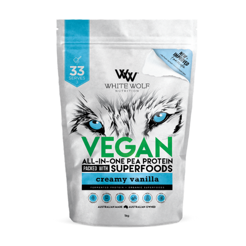 White Wolf Vegan All In One Protein Creamy Vanilla