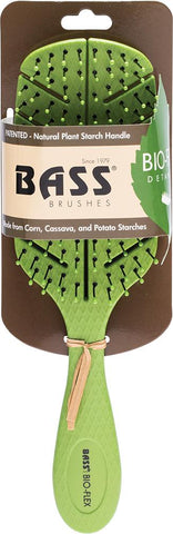BASS BRUSHES Bio-Flex Detangler Hair Brush Green