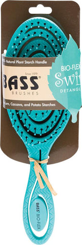 BASS BRUSHES Bio-Flex Detangler Hair Brush Teal