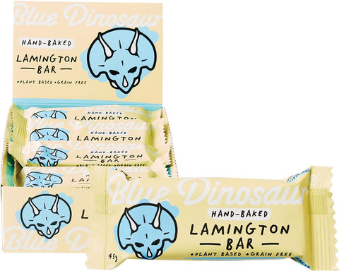 Blue Dinosaur Hand-Baked Bar Lamington