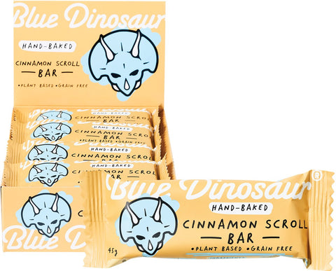 Blue Dinosaur Hand-Baked Bar Cinnamon Scroll