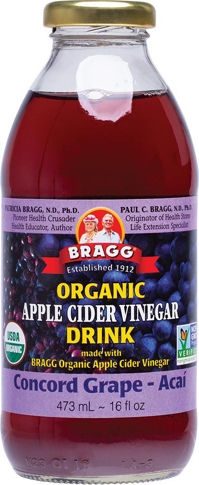 BRAGG Apple Cider Vinegar Drink ACV with Grape & Acai