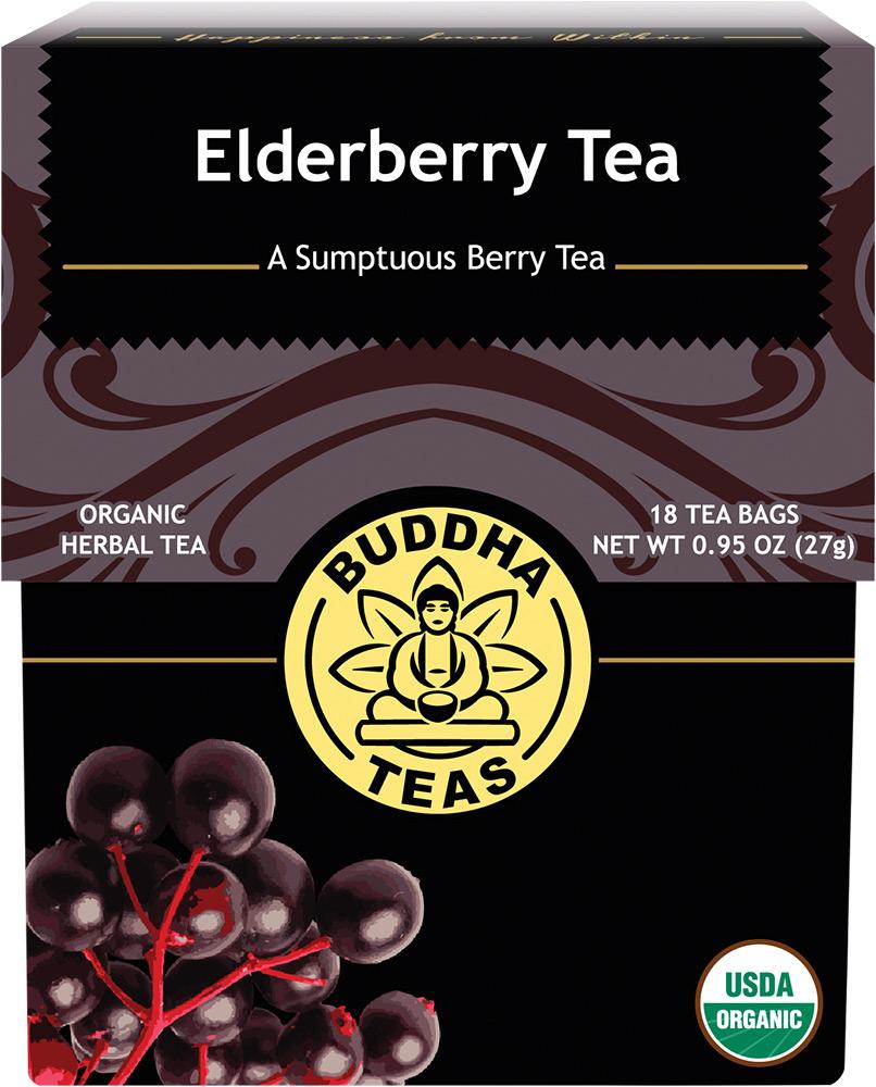 Buddha Teas Organic Herbal Tea Bags Elderberry Tea