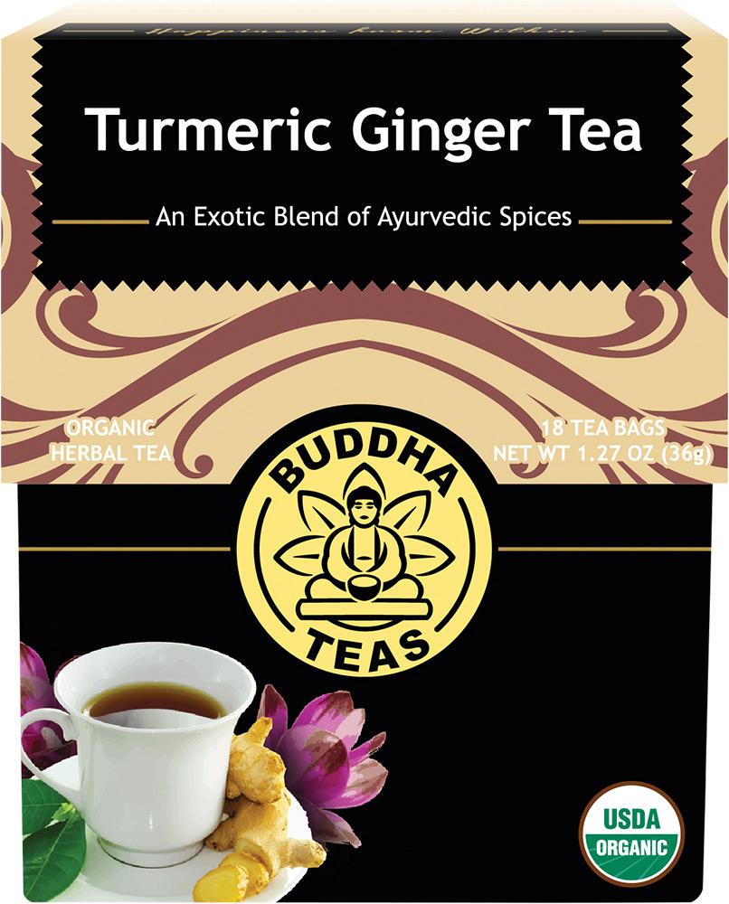 Buddha Teas Organic Herbal Tea Bags Turmeric Ginger Tea