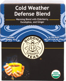 Buddha Teas Organic Herbal Tea Bags Cold Weather Defense Blend