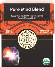 Buddha Teas Organic Herbal Tea Bags Pure Mind Blend