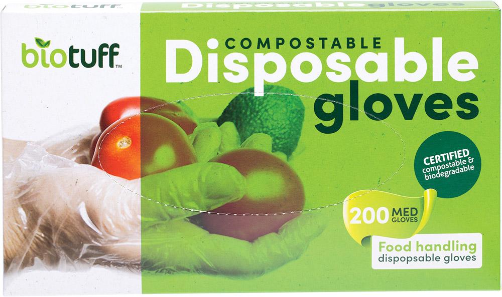 BIOTUFF Compostable Disposable Gloves Medium