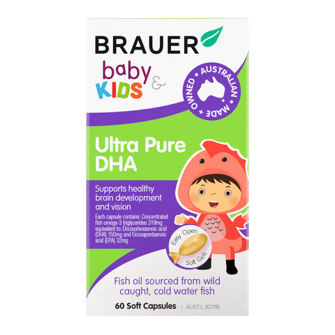 Brauer Baby & Kids Ultra Pure DHA 60 Soft Gels