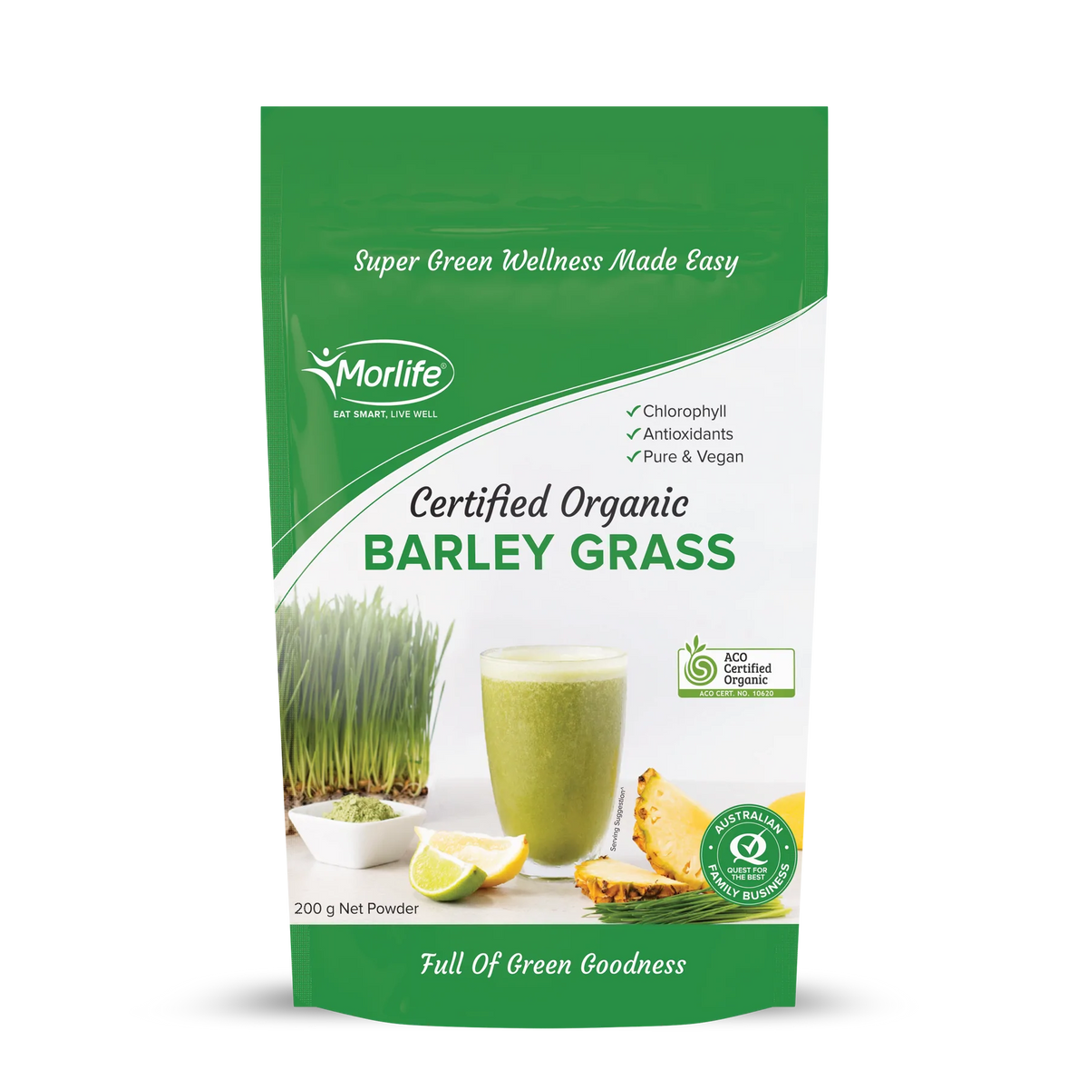 Morlife Certified Organic Barley Grass Powder