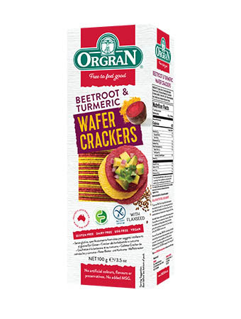 Orgran Beetroot and Turmeric Wafer Crackers