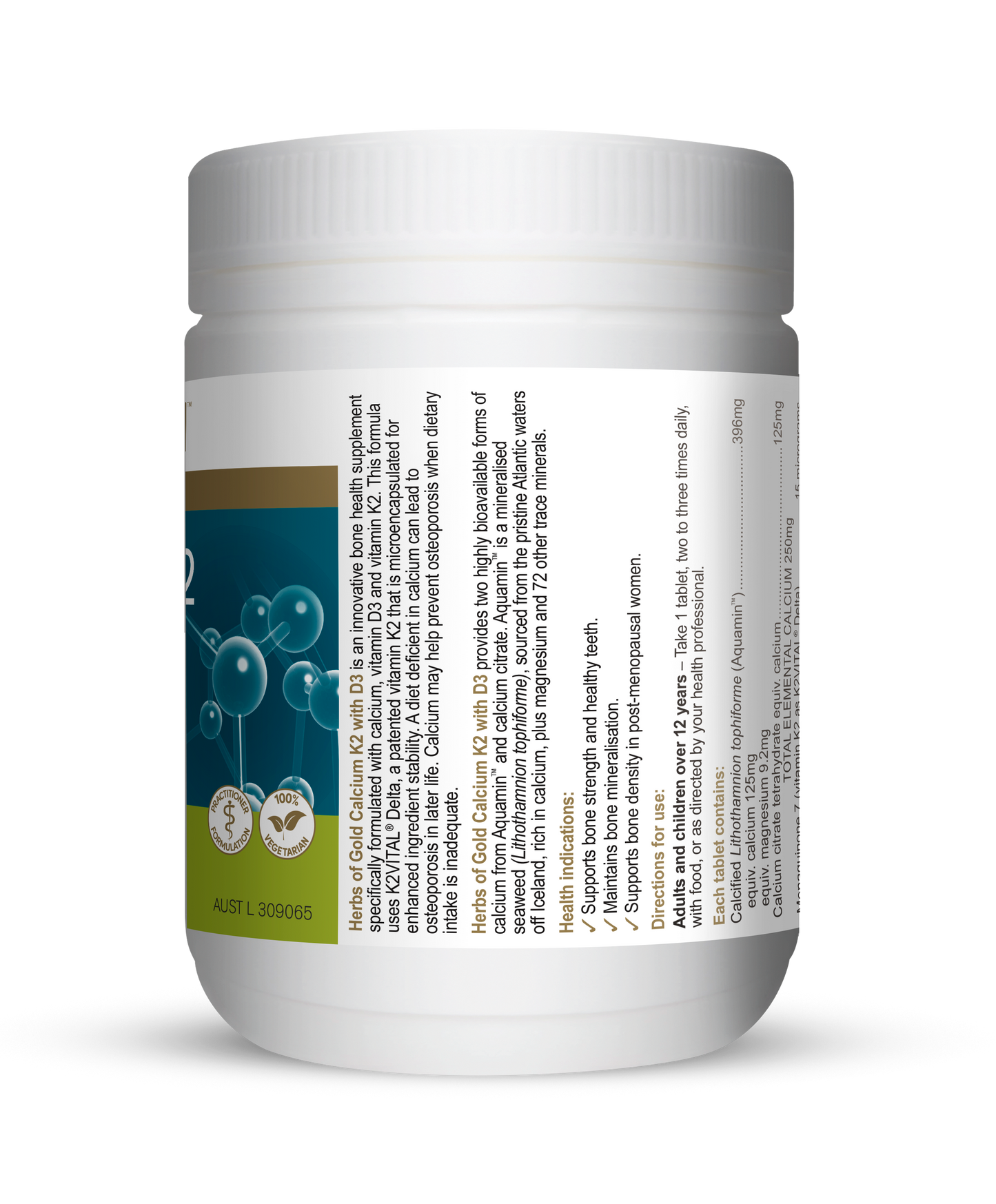 Herbs of Gold - Calcium K2 w/D3