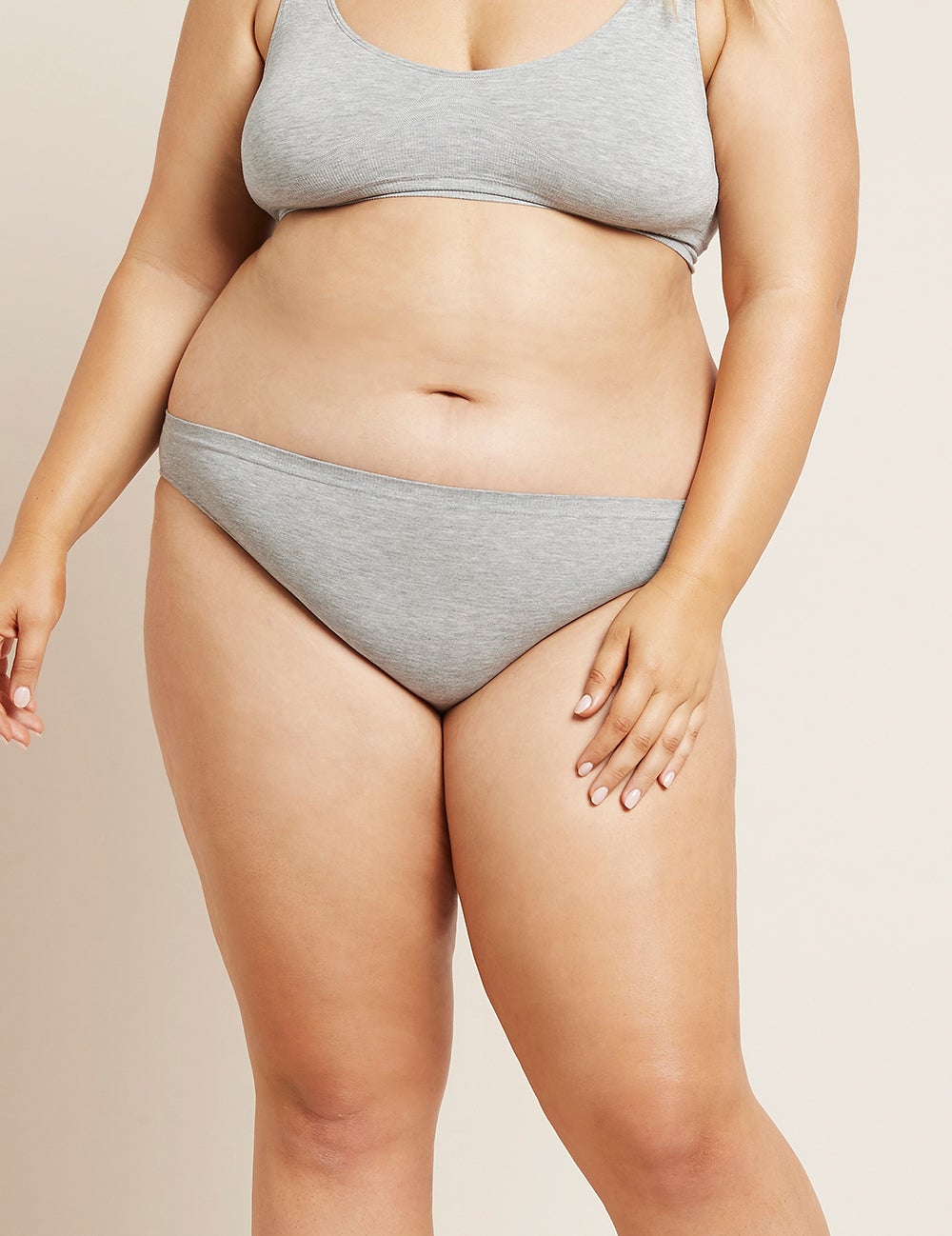 Boody Classic Bikini Light Grey Marl