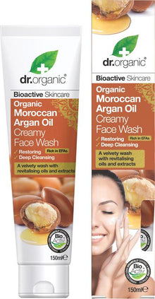 Dr Organic Creamy Face Wash Organic Moroccan Argan Oil