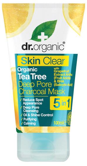 DR ORGANIC Deep Pore Charcoal Mask Skin Clear Tea Tree