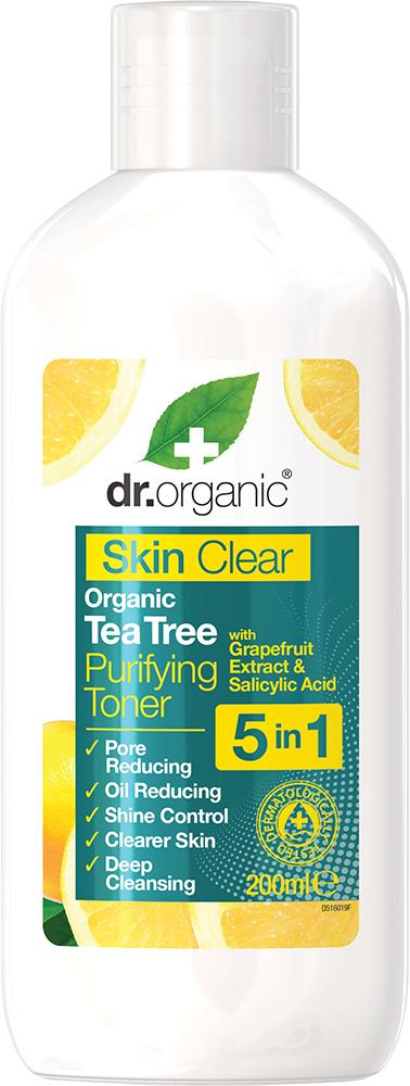 Dr Organic Purifying Toner Skin Clear Organic Tea Tree