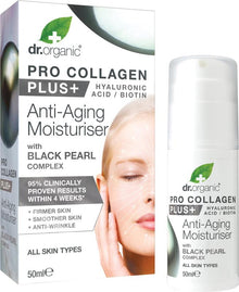 Dr Organic Pro Collagen Plus+ Anti Aging Moisturiser Black Pearl