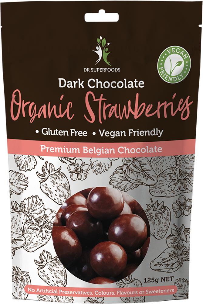 DR SUPERFOODS Strawberries Organic Dark Chocolate