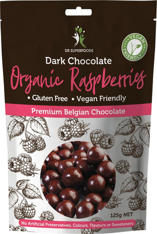 Dr Superfoods Raspberries Organic Dark Chocolate