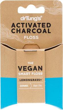 Dr Tungs Smart Dental Floss (Vegan) Activated Charcoal & Lemongrass