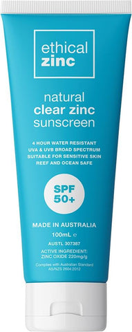 ETHICAL ZINC Natural Clear Zinc Sunscreen SPF 50+